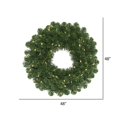 thumbnail image 2 of Vickerman 48" Oregon Fir Artificial Christmas Wreath with 150 Warm White LED Lights, 2 of 2