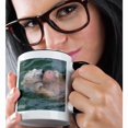 thumbnail image 2 of 3drose, Polar Bear Sleeping with Ball, 15oz Two-tone Black Mug, 2 of 6