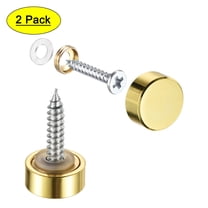 Uxcell 12mm Mirror Screws Gold Tone Polishing Brass 2 Pack
