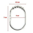 thumbnail image 5 of Wide Shower Curtain Rings / Hooks Set, DecorativePolished Chrome Finish, Easy Glide, 5 of 11