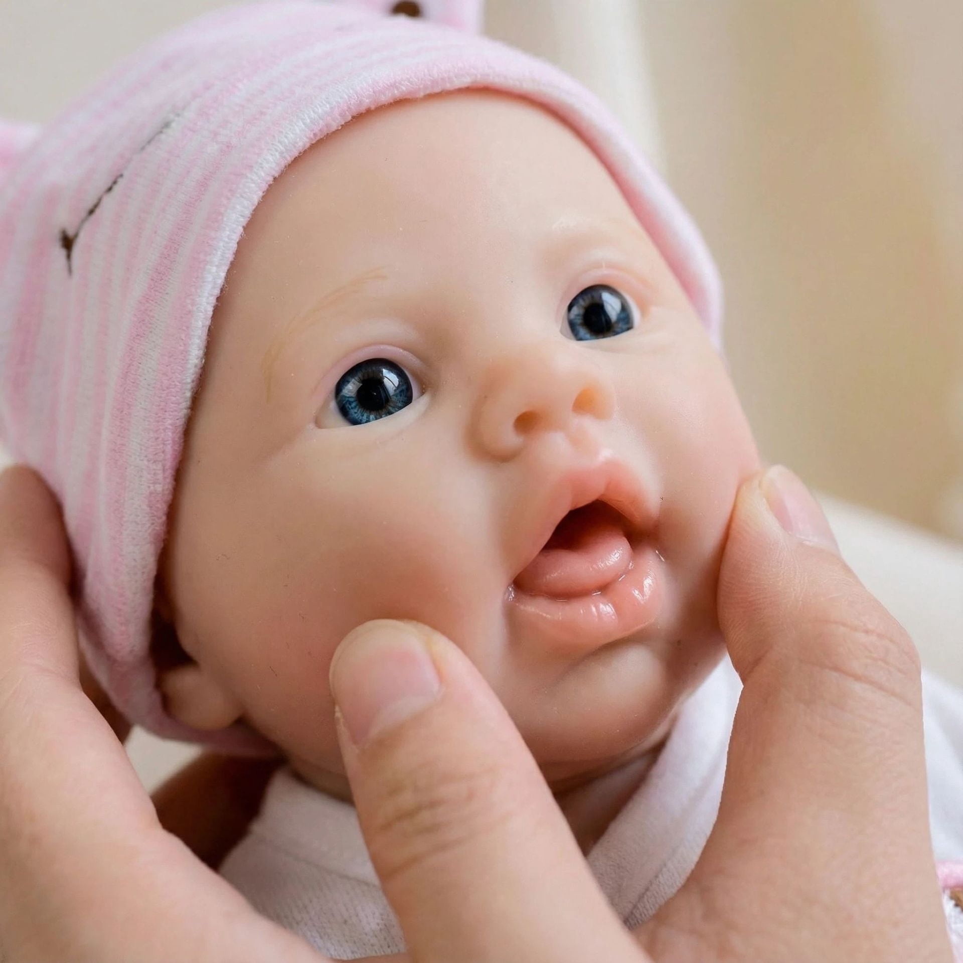 iCrade Finished Lovely 12" Realistic Reborn Baby Dolls Girl Elastic Solid Silicone Cuddly Reborn Newborn Babies Full Body Flexible Super Soft Lifelike Baby Dolls for Kids & Collectors
