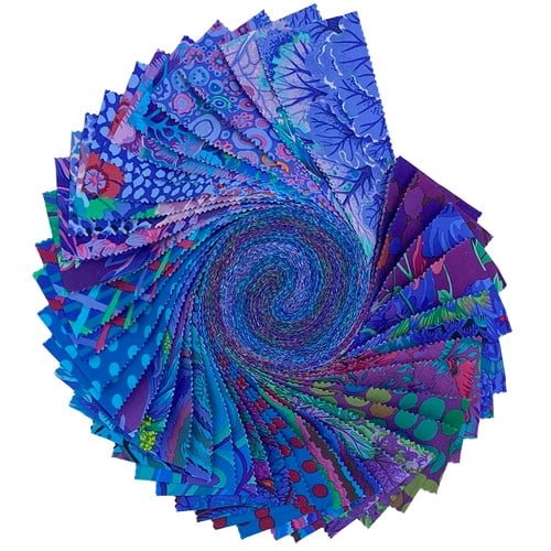Free Spirit - Classics Plus - Royal 2.5 Inch Design Roll by Kaffe Fassett 40 pcs