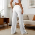 thumbnail image 5 of Sweatpants for Women Elastic High Waist Drawstring Wide Straight Leg Casual Loose Workout Gym Sweat Pants, 5 of 7