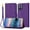 Purple, variant on Phone Case for Motorola Moto G54 PU Lether Card Slots Holder Litch Pattern Flip Folio Wallet