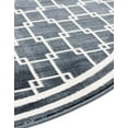 thumbnail image 5 of Jill Zarin Uptown Collection Area Rug - Metropolitan (3' 1" Round Navy Blue/Ivory), 5 of 6
