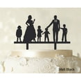 thumbnail image 1 of Personalized Family Cake Topper Custom Silhouette Wedding Cake Topper Cake Decorations Option Available 6-7 Inches Wide, 1 of 1
