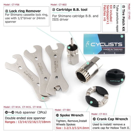 CYCLISTS 自転車専用工具セット 23点セット シマノ対応 ツールボックス付き 自転車 組立て メンテナンス 修理（CT-K01）