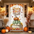 thumbnail image 5 of Eagokdc Thanksgiving Welcome Door Cover for Living Room, Farmhouse Autumn Harvest Banner, Door Curtains for Front Door Wall Photo Background, 5 of 6