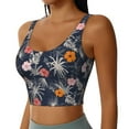 thumbnail image 2 of Xecao Hawaiian Style for Sports Bra with Removable Pads, Crop Tank Top Design, Women's Longline Sports Bra - Non-Wired -, 2 of 9