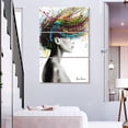 thumbnail image 3 of Elephant Stock Thoughts Of Tomorrow Wall Art - Vertical Multi Panel Canvas - Living Room Wall Decor - Fashion And Beauty Multi Panel - White And Black Decor By Ashvin Harrison - 48" x 74", 3 of 8