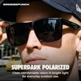 thumbnail image 6 of Grinderpunch Super Dark Polarized Sunglasses Men Women Category 4 Sun Glasses Black Out Shades UV400 Protection - 2Pack Super Dark, 6 of 9