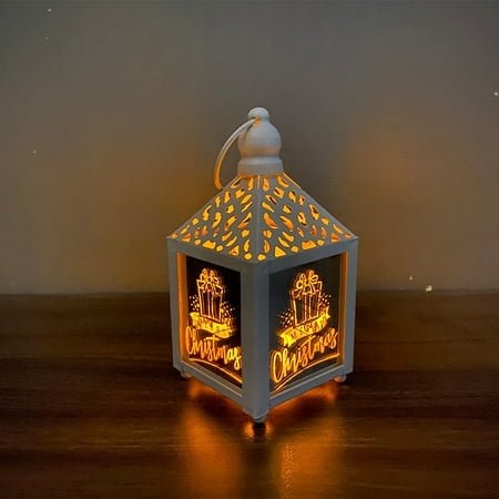 

Outdoor Christmas Decorations Clearance Christmas Wrought Iron Wind Lantern Small Lantern Led Luminous Decoration Lamp Ornament Pendant Lamp JE4277