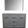 thumbnail image 3 of 48 in. Gray Pine Double Wooden Vanity with Ceramic Top, 3 of 13