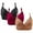 Red, variant on Bralettes for Women Fashion 3 Pack Wireless Push up Bras with Support and Lift Full Coverage Large Bust Seamless Padded Bras Straps Adjustable Sleep Bras Everyday Bras Gray 3XL
