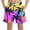Multicolor, variant on Boys Neon Palm Tree Print Quick Dry Swim Shorts with Pockets Elastic Waist Drawstring Summer Beach Shorts Multicolor 4-15,Size 14-15T