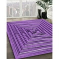 thumbnail image 2 of Ahgly Company Indoor Round Patterned Heliotrope Purple Area Rugs, 6' Round, 2 of 6