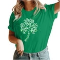 thumbnail image 4 of Haut Décontracté à Col Rond et Manches Courtes pour Femmes, Mode Imprimée, Polyester Spandex Confortable, T-Shirt Léger pour la Maison, 4 of 8