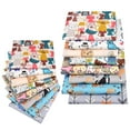 thumbnail image 4 of 8Pcs Cute Animals Cat Bear Fat Quarters Fabric Bundles for Quilting Sewing Crafting Cotton Fabric (Cat), 4 of 7