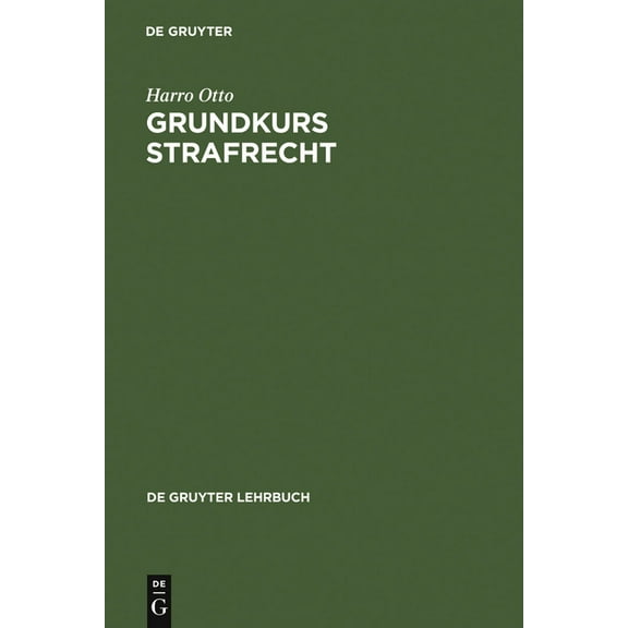de Gruyter Lehrbuch Grundkurs Strafrecht, (Hardcover)