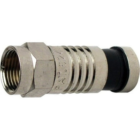 UPC: 0899740000544 | Platinum Tools PL18003 Platinum Tools SealSmart Coax Compression Connector  Angled  RG6 Quad 3 Pack