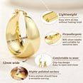 thumbnail image 3 of YOUNGYUE 14K Gold Plated Hoop Earrings for Women, Big Chunky Gold Hoops, Hypoallergenic 925 Sterling Silver Post, 25mm, 3 of 6