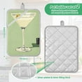 thumbnail image 6 of Yayeee Pot Holders Kitchen Heat Resistant with Pocket 7"x9.8" Cotton Oven Cooking Hot Pads, Light Green Martini, 6 of 7