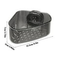 thumbnail image 2 of Corner Sponge Holder with Strong Suction Cup - Kitchen Sink Caddy Organizer for Bathroom & Kitchen, Movable Soap Dish, Space-Saving Sponge and Dish Cloth Storage, 2 of 3