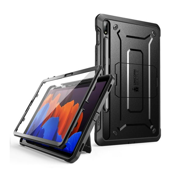 SUPCASE Unicorn Beetle Pro Series Case Designed for Samsung Galaxy Tab S7 2020 Release, Support S Pen Charging with Built-in Screen Protector Full-Body Rugged Heavy Duty Case (Black)