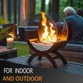 thumbnail image 2 of Semi-Circular Glass Tabletop Fireplace, Smokeless Firepit Outdoor, Mini Fire Pit  with Carry Bag for Camping Backyard Patio Garden Picnic, 2 of 6