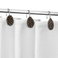 thumbnail image 4 of Sunlit Pinecone Decorative Shower Curtain Hooks, Brown Pine Cone Shower Curtain Rings, Resin, Winter Christmas Theme Bathroom Decoration, Set of 12, 4 of 6