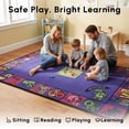 thumbnail image 7 of SAFECASTLE Alphabet Charlie Kids Educational Area Rug – 5'4" x 7'8" – ABC Alphabet Border Classroom Carpet for Playroom, Classroom, Daycare, or Preschool – Durable Machine-Tufted Nylon Rug, 7 of 7