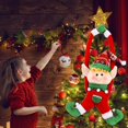 thumbnail image 4 of Juego de 2 alzapaños navideños con hebillas para cortinas, pinzas de sujeción con forma de elfo, adornos navideños para ventanas, adornos navideños, ganchos para cortinas, 4 of 5