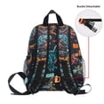 thumbnail image 5 of FORMRS School Backpack with Front Zippered Pocket 12" Student Travel Daypack, Black Dinosaurs Pattern, 5 of 6