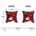 thumbnail image 2 of Snowman Christmas Pillow Covers 20x20 Inch Set of 2, Red Background White Snow Snowman Decorative Throw Pillows Farmhouse Linen Xmas Winter Holiday Cushion Case for Sofa Couch Outdoor Decor, 2 of 6