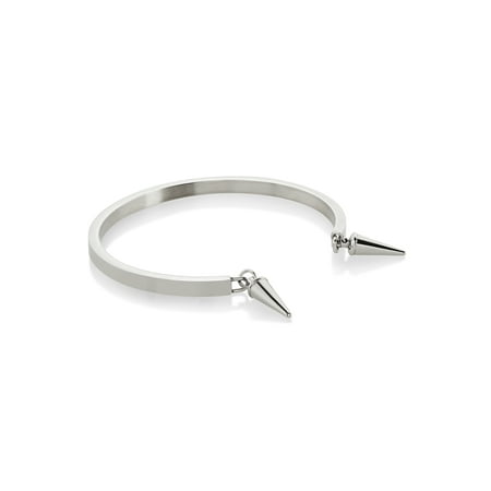 High Polish Cuff - High Polish Cone Charms Stainless Steel Cuff Bracelet (4mm) - 7