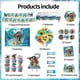 thumbnail image 2 of Suministros para fiesta de cumpleaños de Moana, 172 piezas, decoraciones para fiesta de cumpleaños de Moana, suministros para fiesta de Moana, incluye pancarta de Moana, globos, adornos para magd, 2 of 5