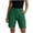 Green#womens party shorts, variant on UVEASISHA Cargo Shorts for Women Elastic Waist Twill Shorts High Waisted Button Fly Shorts Stretchy Knee Length Hiking Shorts with Pockets White XXL