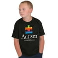 thumbnail image 5 of Autism Puzzle Piece Think Different Crewneck T Shirts Boy Girl Teen Brisco Brands XS, 5 of 6