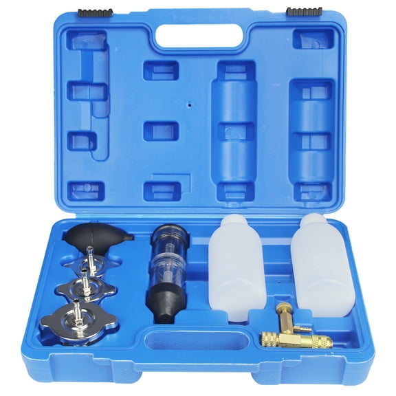 Head Gasket Leak Tester Tool Kit Head Gasket Tester Combustion Leak Test Kit Detector Without CO2 Reaction Liquid in Carrying Case