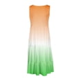 thumbnail image 4 of CHOK Robes en Lin pour Femmes Été Grande Taille Manches Courtes Col en V Longueur Genou Robe Ample Décontractée Confortable Plage 2024 Soldes, 4 of 6