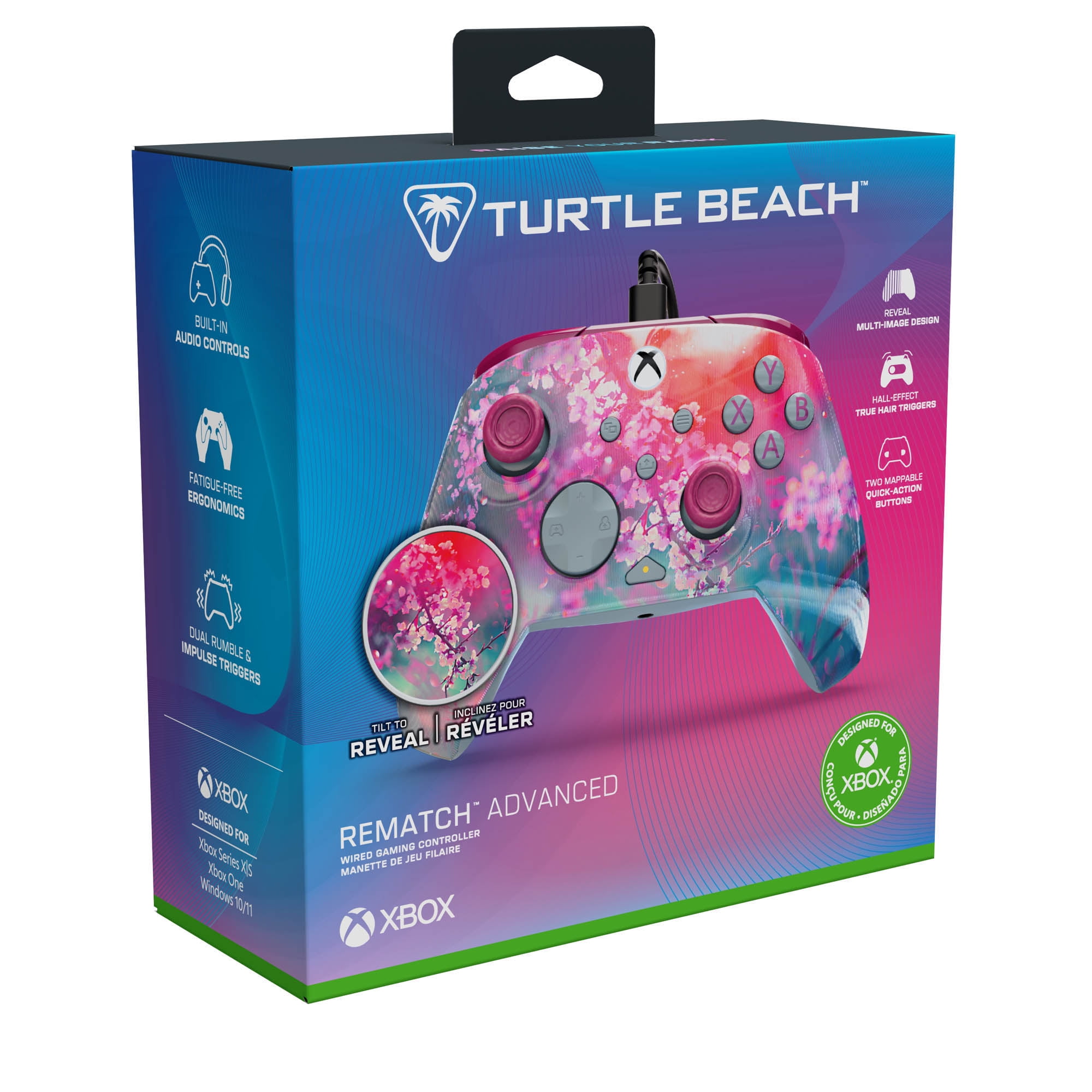 Turtle Beach Rematch Advanced Wired Gaming Controller for Xbox & PC - Lenticular, Multi-Design, Remappable Buttons, Hall-Effect Hair Triggers, 8ft Cable, Officially Licensed by Xbox - Kyoto Bloom