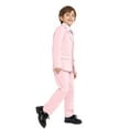 thumbnail image 5 of LOLANTA Boys Suit Wedding Ring Bearer Outfit Kids Suit Set, Plaid, Striped Blazer Suit Pants Bow Tie, 5 of 6
