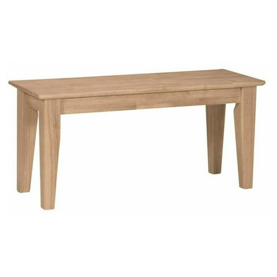 International Concepts Be-39 Shaker Style Bench, Ready To Finish