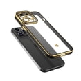 thumbnail image 7 of Njjex for iPhone 15 Phone Case with Screen Protector ,Luxury Gold Plated 360°Soft Slim Cover Shockproof Full Protective Phone Case Cover for iPhone 15 6.1 Inch, Black, 7 of 7