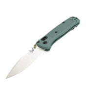 Benchmade 533SL-07 Mini Bugout EDC Outdoor Knife with Axis Lock, Drop Point Style and Sage Green Grivory Handle (Silver)
