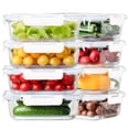 thumbnail image 1 of Set de 8 Contenedores de Vidrio para Alimentos HOMBERKING de 1040ml, 1 of 7