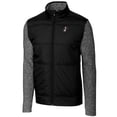 thumbnail image 2 of Men's Cutter & Buck Black Albuquerque Isotopes Stealth Hybrid Quilted Full-Zip Windbreaker Jacket, 2 of 3