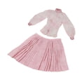 thumbnail image 2 of Ropa para figuras de acción 1:6, accesorios para disfraces de muñecas, blusa y falda larga, ropa de moda en miniatura para mujeres de 12 pulgadas. Rosa, 2 of 8