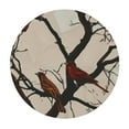 thumbnail image 4 of HAOXIT Red Cardinal Birds Round Fitted Tablecloth with Elastic Edge, Table Cover Waterproof Wipeable Table Cloths for Round Tables, Ideal for Picnic, Patio, Fits Round Tables 38-42, 4 of 8