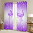 thumbnail image 2 of Homewish Gradient Bowknot Curtains Pack of 2 (42x84 Each) For Female Men Adults,Dreamy Princess Curtains Blackout,Ombre Stars Print Bedroom Curtains,Lightweight Room Decor, 2 of 6
